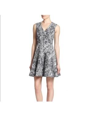 Rebecca Taylor Women’s Black & White Speckled Fit & Flare Dress Size 0